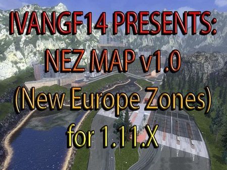 Карта NEZ map v1.1 для Euro Truck Simulator 2