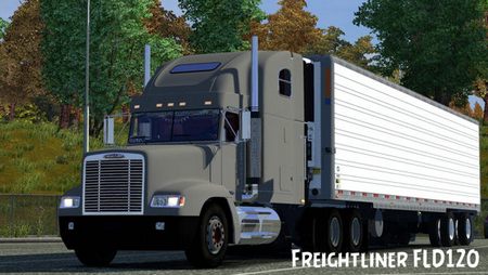 Freightliner FLD 120 + интерьер для Euro Truck Simulator 2