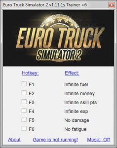 Euro Truck Simulator 2 трейнер +6 v1.11.1s {GRIZZLY}