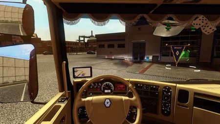 Интерьер Renault Premium для Euro Truck Simulator 2