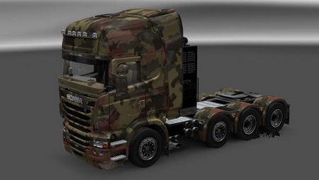 Армейский Scania R для Euro Truck Simulator 2