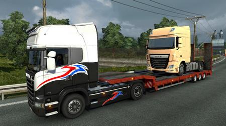 Прицеп с грузовиком DAF Euro 6 для Euro Truck Simulator 2