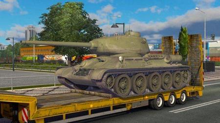 Прицеп с танком T-34-85 для Euro Truck Simulator 2