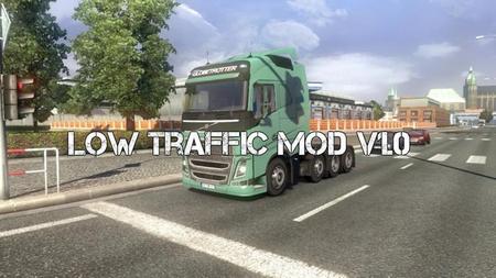 Low traffic mod v1.0 для Euro Truck Simulator 2