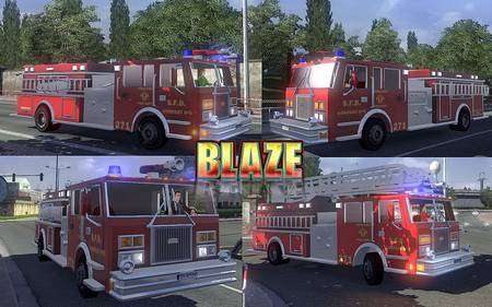 Пожарная машина Blaze для Euro Truck Simulator 2