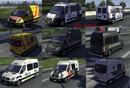 Fin Police and Ambulance AI Cars v 2.2.4 для Euro Truck Simulator 2