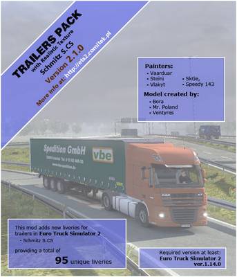 Trailer Pack with Realistic Textures для Euro Truck Simulator 2