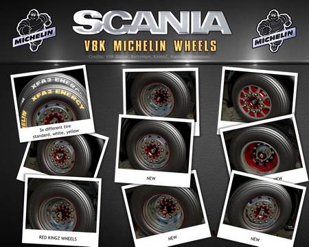 Колеса Michelin V8K Scania для Euro Truck Simulator 2