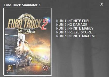 Euro Truck Simulator 2 трейнер Trainer +5 v1.18.1.3s: 64 Bit {LIRW / GHL}