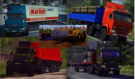 Русские прицепы v2 для внедорожных карт ETS 2