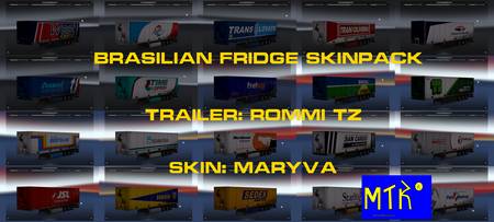 Прицепы холодильники Brazilian Fridge для Euro Truck Simulator 2