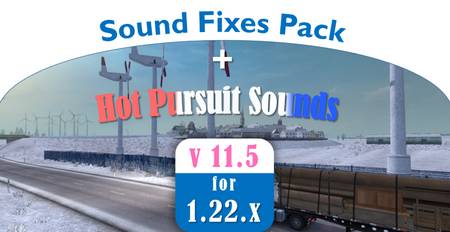 Sound Fixes Pack + Hot Pursuit Sounds v11.5 для Euro Truck Simulator 2