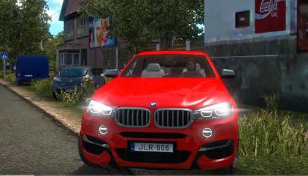 BMW X6 M v2.0 + прицеп для Euro Truck Simulator 2