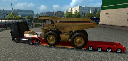 Прицеп Doll Mulde + Caterpillar 257M для Euro Truck Simulator 2