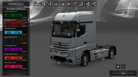 Цветные номера для Euro Truck Simulator 2