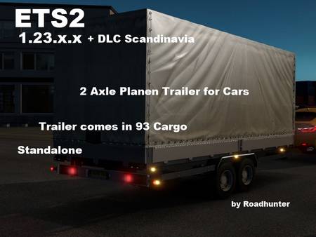 Mod 2-х осные прицепы для Euro Truck Simulator 2