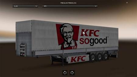 Mod Прицеп KFC для Euro Truck Simulator 2