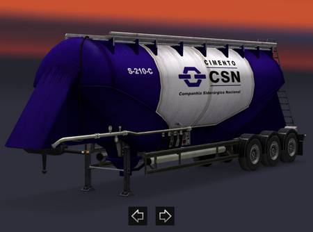 Mod Прицеп цементовоз Silo Cement Brazilian для ETS 2