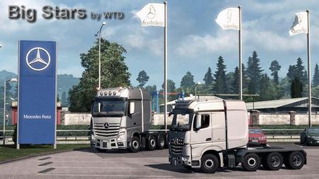 Mod Big Stars – Actros/Arocs SLT Euro Truck Simulator 2 v1.33