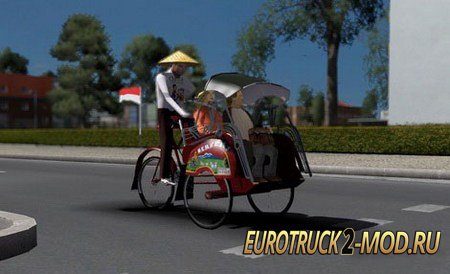 Mod Рикша в трафик для Euro Truck Simulator 2