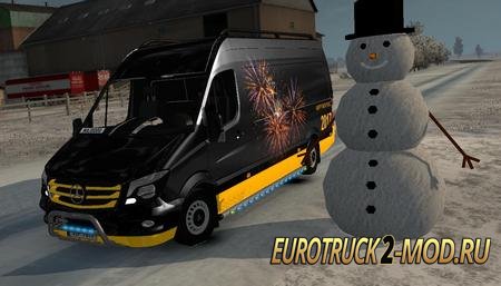 Mod Скин Mercedes Sprinter Long 2014 – 2017 для ETS 2