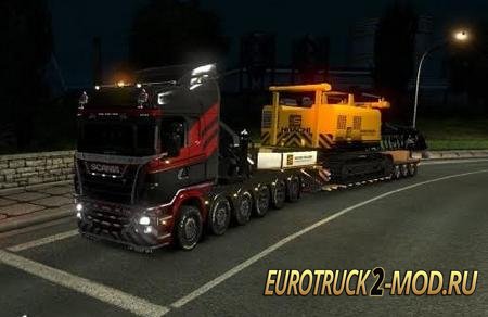 Mod Прицеп кран Hitachi для Euro Truck Simulator 2