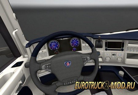 Mod Интерьер Scania R - Blue для Euro Truck Simulator 2