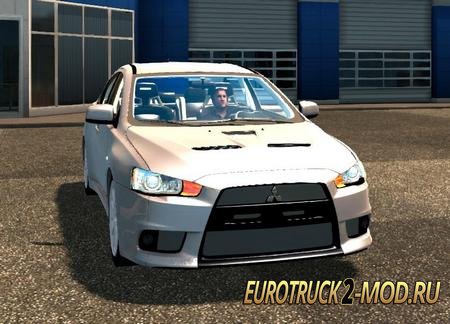 Mod Mitsubishi Lancer EVO X v1.28 для Euro Truck Simulator 2