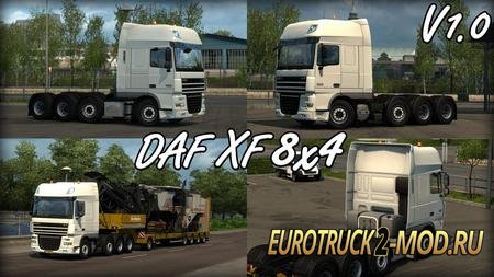 Mod Шасси DAF XF 8x4 для Euro Truck Simulator 2