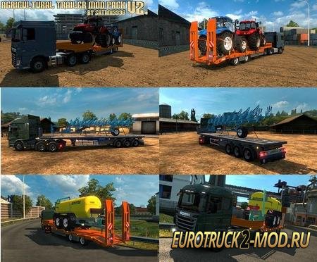 Agricultural Trailer Mod Pack v2.2.1 для Euro Truck Simulator 2