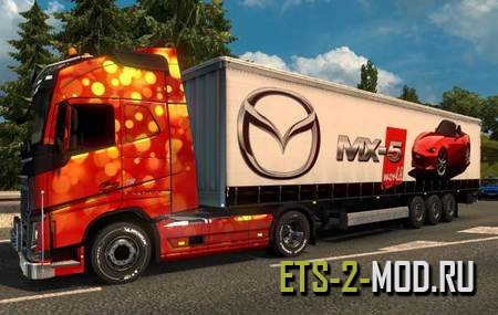 Mod Прицепы Sports Cars для Euro Truck Simulator 2