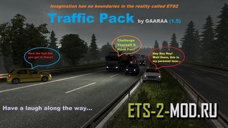 Mod Traffic Pack by GAARAA для Euro Truck Simulator 2