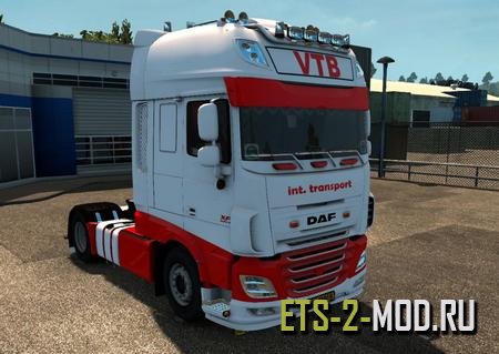 Mod Грузовик DAF Euro 6 VTB Transport для Euro Truck Simulator 2 v1.33