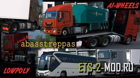 Mod Новые колеса в трафик для Euro Truck Simulator 2