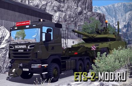 Mod Грузовик Scania Hema + Прицеп для Euro Truck Simulator 2