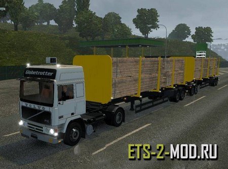 Mod Двойные прицепы в трафик для ETS 2 v1.33