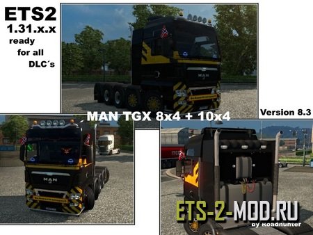 Mod MAN TGX 8x4 10x4 для Euro Truck Simulator 2