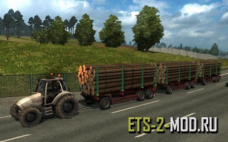 Mod Трактор с прицепом в трафик для ETS 2