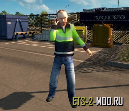 Mod Обслуживающий персонал для Euro Truck Simulator 2 v1.33