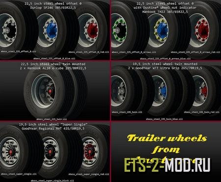 Mod Abasstreppas trailer wheel pack для Euro Truck Simulator 2