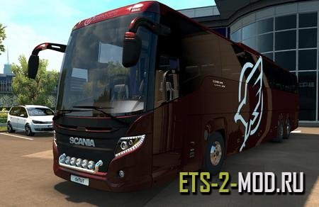 Mod Автобус Scania Touring для Euro Truck Simulator 2