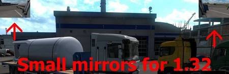 Mod Small Mirrors для Euro Truck Simulator 2