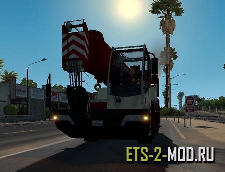 Mod Автокран Liebherr в трафик для Euro Truck Simulator 2