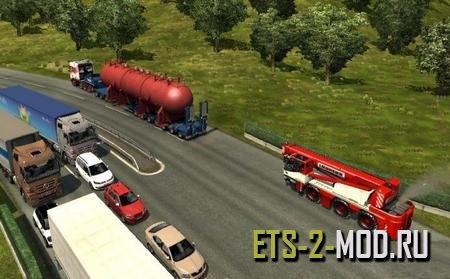 Mod Автокран Liebherr в сопровождении для ETS 2