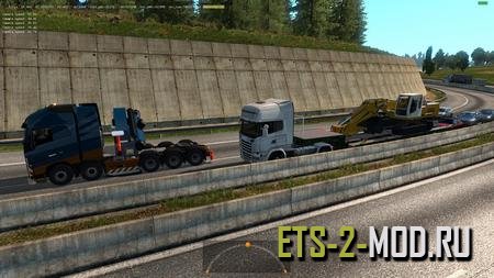 Mod Тяжёлые негабаритные трейлеры для Euro Truck Simulator 2