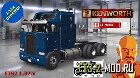 Mod Грузовик KENWORTH K100 для Euro Truck Simulator 2 v1.32