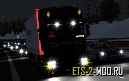 Mod Реалистичные огни для Euro Truck Simulator 2