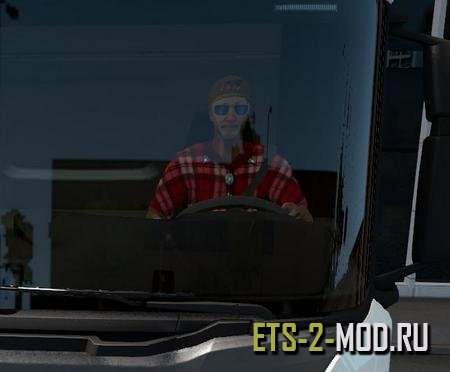 Mod Водитель в грузовик для Euro Truck Simulator 2 v1.33