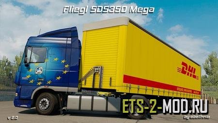 Mod Прицеп Fliegl SDS350 Mega для Euro Truck Simulator 2 v1.32