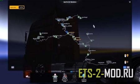 Mod Карта Carga Pesada для Euro Truck Simulator 2